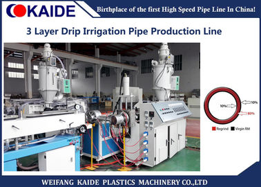 Machine en plastique d'extrusion de tuyau, machine de tuyau d'irrigation par égouttement avec le matériel réutilisé