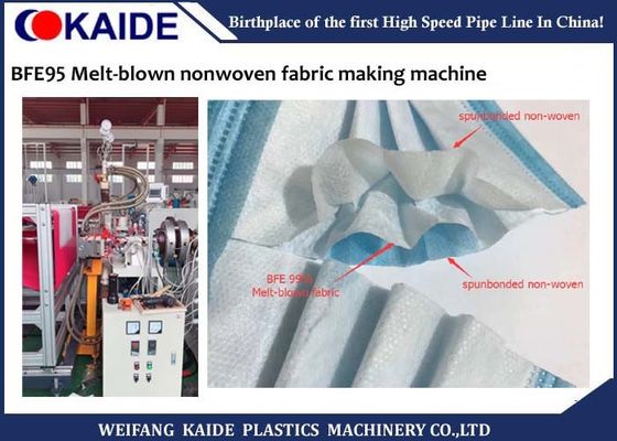 Tissu de BFE95 Meltblown faisant non la machine de fabrication de textile tissé avec à faible bruit